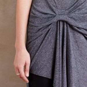 Anthropologie RO + DE Grey Gathered Tunic
